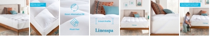 Linenspa 3" Down Alternative Fiber Bed Mattress Topper, Full